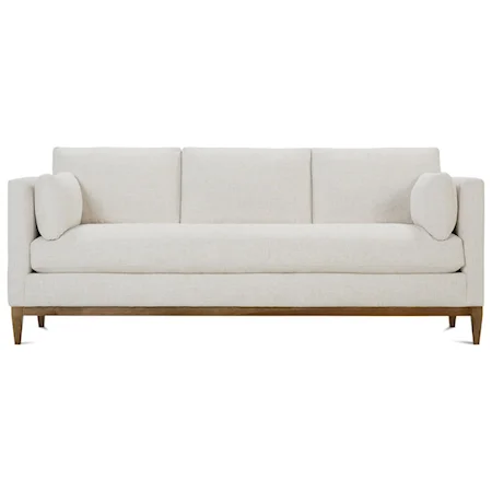 Contemporary Sofa with Wood Base